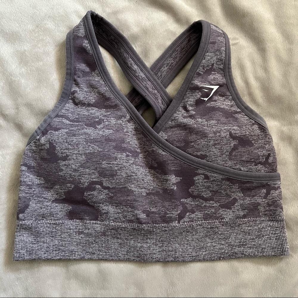 Gymshark Purple Camo Sports Bra